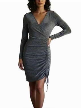 Rolla Coster Junior Holiday Dress Sz S Long Sleeve Black With Sparkles